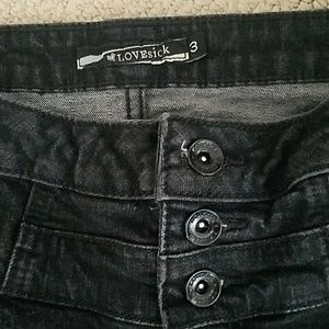 Black High-Waisted Lovesick Jeans sz 3 Hot Topic